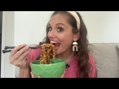 ASMR - Eat with Me [in the rain!]