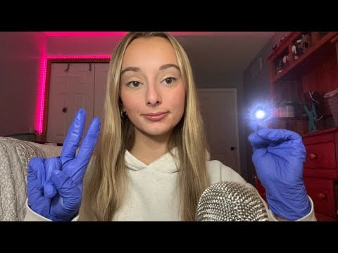 ASMR | General Medical Exam 👩🏼‍⚕️(Eyes, Ears, Nose, Mouth,Scalp)