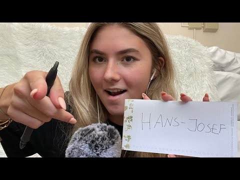 ASMR- Ich schreibe DEINEN Namen! [Mouth Sounds, Tracing, Personal] deutsch/german