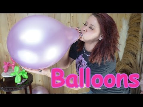 Inflating Beautiful Purple Metallic Balloons No Popping