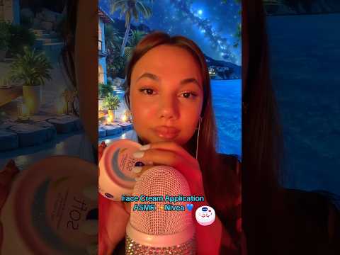 Face Cream Application ASMR ✨🧴 Nivea 💙 #asmr #hsyasmr #nivea #mouthsounds #relax