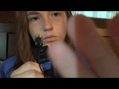 Asmr | Slow Handmovements and Facebrushing (w/Mouthsounds & Whispering)