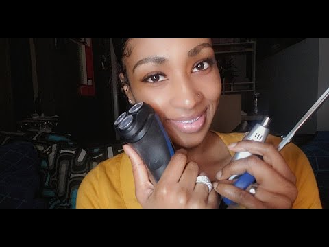 ASMR GF Beard Trim and Shave RP (Whispering|Personal Attention|Brushing|Scissors|Face Touching +)