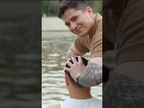 Массаж головы на улице #relax #barbermassage #стрижка #расслабление