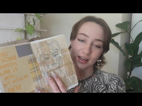 ASMR art journal flip through