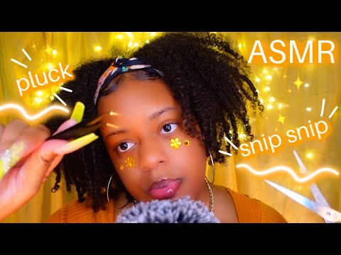 ASMR- Plucking Away Negativity & Stress 🤏🏽♡✨(FAST MOUTH SOUNDS, SNIPPING, BRUSHING..etc 🧡✨)