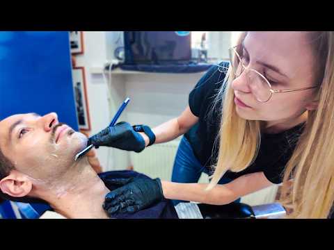 🪒 My Barber Was Nervous But Managed a Relaxing ASMR Shave – Bydgoszcz 🇵🇱