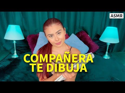 ASMR/ COMPAÑERA TIMIDA TE INVITA A SU CASA Y TE DIBUJA ✍