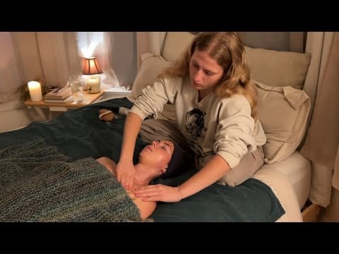 ASMR Lymphatic Drainage Body Work with Oil & Gua Sha