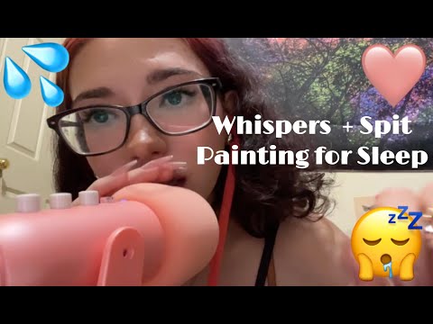 ASMR| Repeating Words + Spit Painting Sounds for Deep Sleep & Tingles