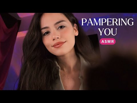 ASMR Pampering You To Sleep (Face Touching, Brushing, Taps, Hair Brushing)