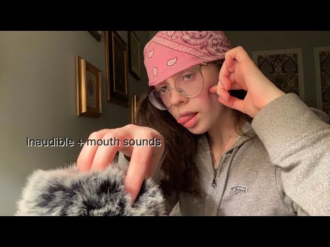 ASMR fluffy mic scratching + inaudible trigger words