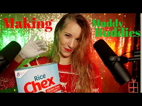 Making Muddy Buddies 🎄 ASMR 🎥 4k 🎧 Binaural