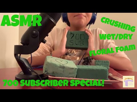 ASMR Floral Foam | 700 Subscriber Special | Crushing