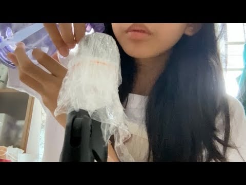 ASMR water spray sounds on mic and mouth sounds 💌
