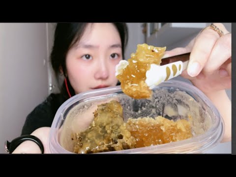 ”KC Sleep Aid” Eating Beehive, Comvita Beehive Honey, Super Relaxing Chewing Sound
