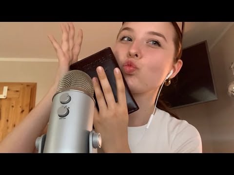 ASMR fast short nail tapping & tingly mouth sounds!!
