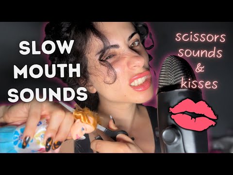 20 Minutes of Slow Mouth Sounds & Scissors Sounds ASMR