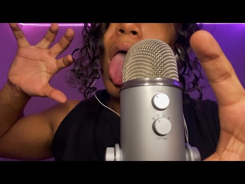 ASMR Spit Painting Mouth Sounds Mic Eating 🎨 SUPER CRISPY No Talking