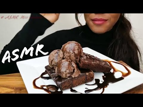 ASMR Dessert:  Chocolate Ice Cream and Brownies