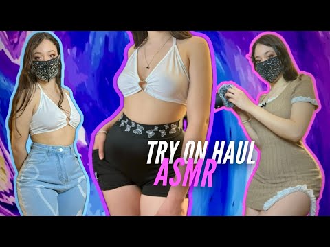 ASMR Try On Haul W/ Super relaxing BODY scratches and Collarbone tapping💕