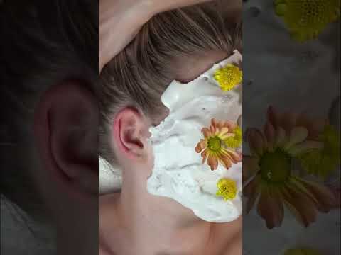 Flower Mask & Amethyst Crystals: Relaxing Tingly Sensation & Hair Play! #shorts