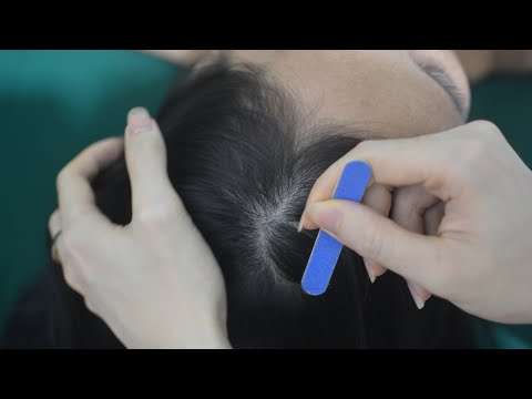 ASMR Head Scratching Sound With Hair Parting, Hair Combing For Relaxation ( Tingly )