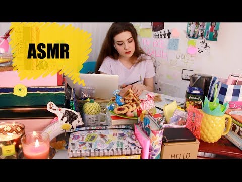 ASMR// Studying With Me || Inaudible Whisper || Layered || Writing || Laptop