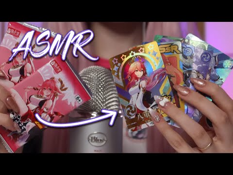 ASMR ✨ Collectible Genshin Impact cards unboxing ❤️ Sanya ASMR