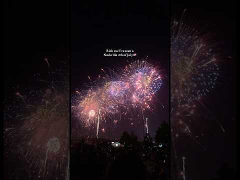 The best firework show hands down! #nashville #tennessee #morganwallen #broadway #july4th