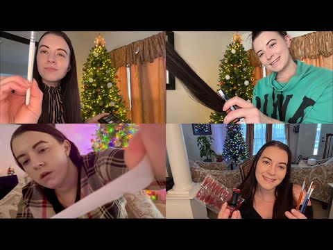 ASMR 2022 Christmas Compilation | Hair, Makeup, Nail, Lashes, Measuring, & More! (realistic sounds)