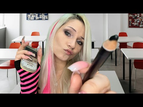 ASMR Time Travel: 2007 Friend Does Your Hair and Makeup in Class (Roleplay)