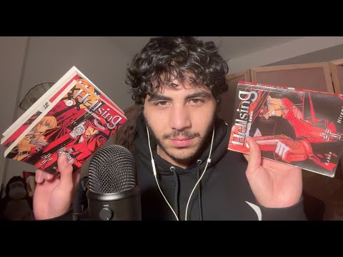 ASMR Manga Collection Part 1 (Hellsing) Tapping, Scratching, Page Flipping, Gripping (rambling)