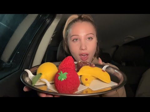 asmr eating the viral fruit pastries 