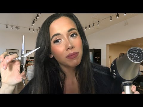 ☆ ASMR ☆ HAIR SALON | shampoo, brushing, scissor sounds, hair dryer