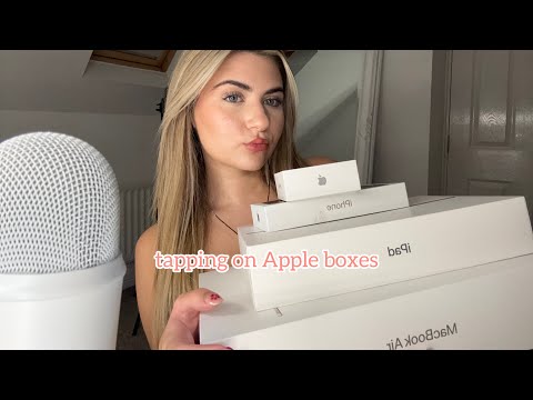 ASMR tapping on Apple boxes 🫶🏼