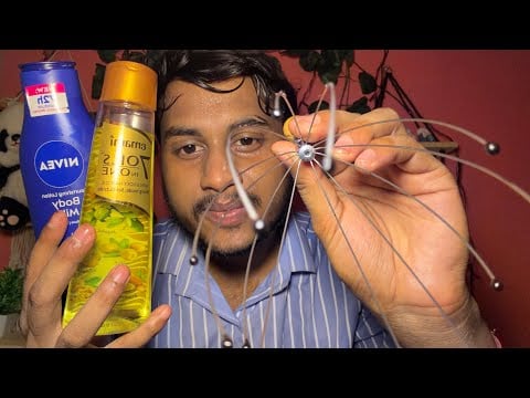 ASMR Let Me Melt Your Stress 💆‍♂️ Head & Face Massage + Ear Cleaning for Deep Sleep 😴