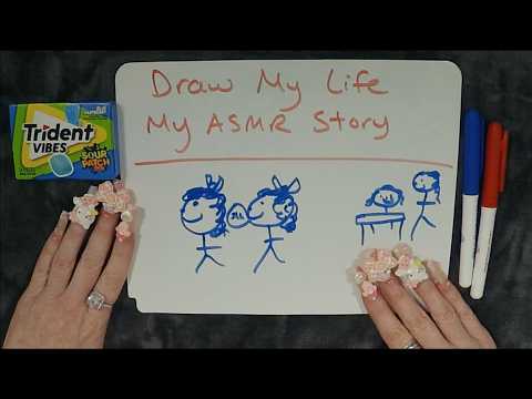 ASMR Gum Chewing Draw My Life | My ASMR Story Whispered