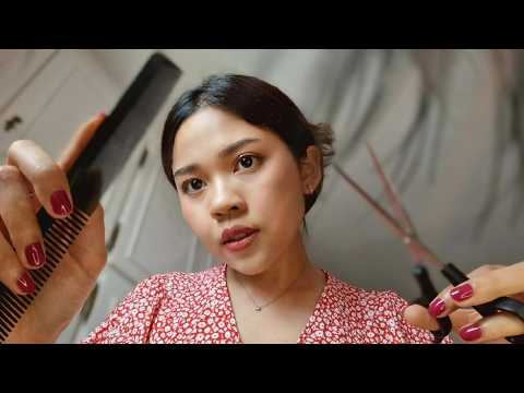 ASMR Haircut at a Thai Salon 💇‍♀️ ช่างคนสนิทตัดผมให้คุณ (Soft Spoken, Layered Sounds) Eng Sub