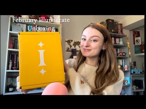 ASMR February Illumicrate Unboxing (soft talking/close whispers, book triggers, crinkles)
