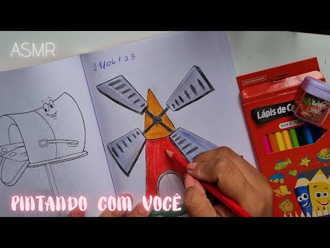 ASMR PINTANDO COM VOCÊ ✏️🖼️