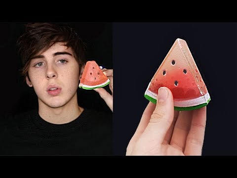 ASMR ☁ Cutting Open Watermelon Squishy
