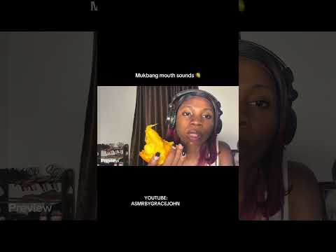 Mukbang mouth sounds 🥭 #relax #asmr #asmrbygracejohn #mugbang