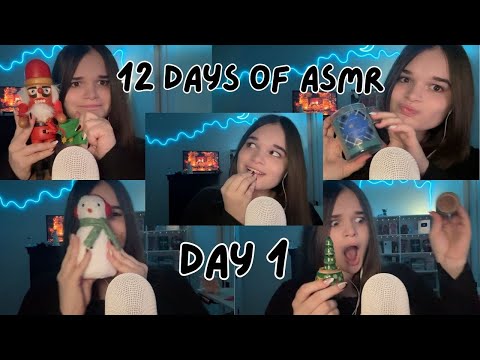 ASMR Holiday Themed Triggers! [Fidgets, Decor, Mouth Sounds, and More!] (12 Days of ASMR #1)