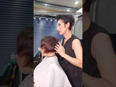 ✂️ Korean Hair ASMR | Part 1 — Graduation Bob Cut With Soft Natural Texture