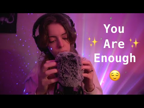 ASMR 31 Minute Relaxation | Fluffy Mic, Clicky Mouth Sounds & Whispered Affirmations.