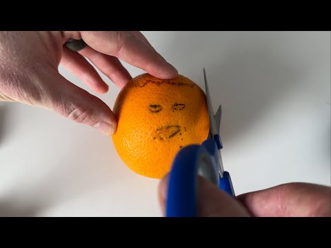 ASMR | Giving an Orange a Haircut
