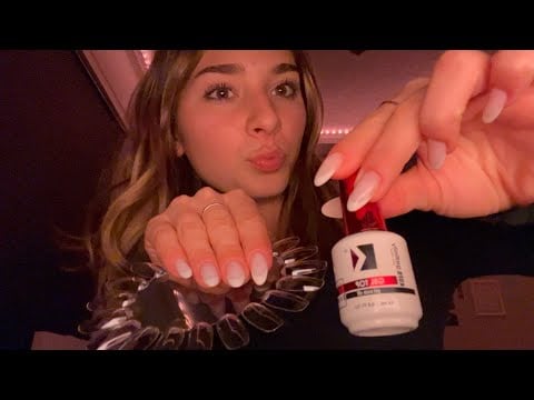 giving you a manicure but your hand is plastic asmr