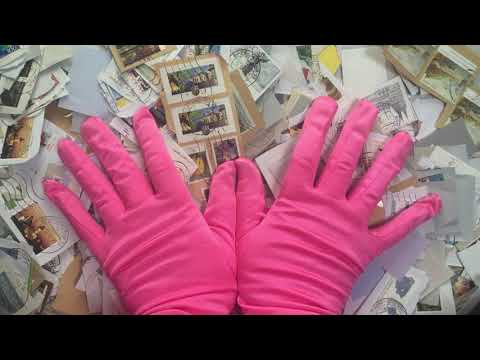 SATIN OPERA GLOVES 🖤  STAMPS 📩  BRIEFMARKEN 📩 POSTZEGELS🎧  [[ASMR]]