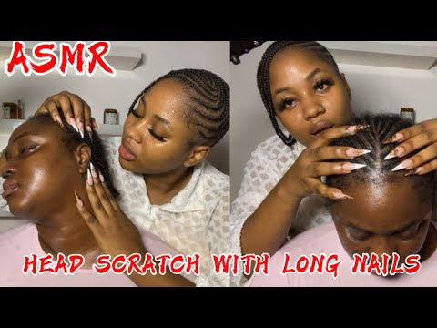 ASMR💫HEAD SCRATCH WITH LONG NAILS 